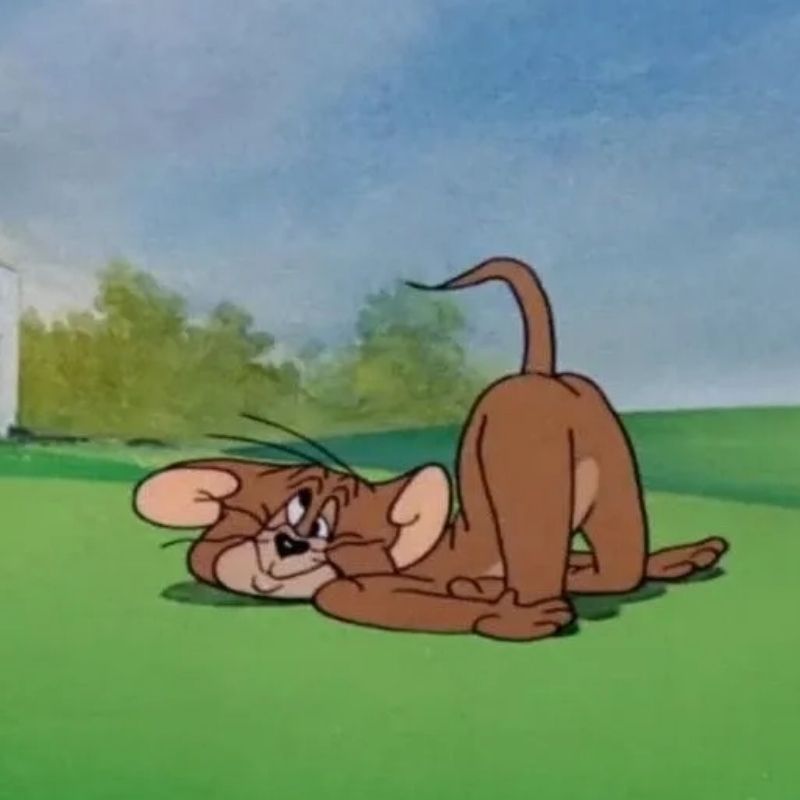 Jerry bất lực meme với khuôn mặt đơ