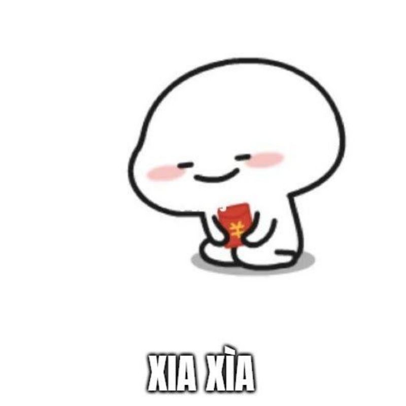 Meme cảm ơn tiếng Trung dễ thương