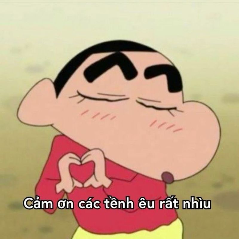 Meme chắp tay xin cảm ơn hài hước