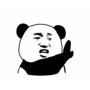 Meme gấu trúc giả vờ vô tội với khuôn mặt ngây thơ