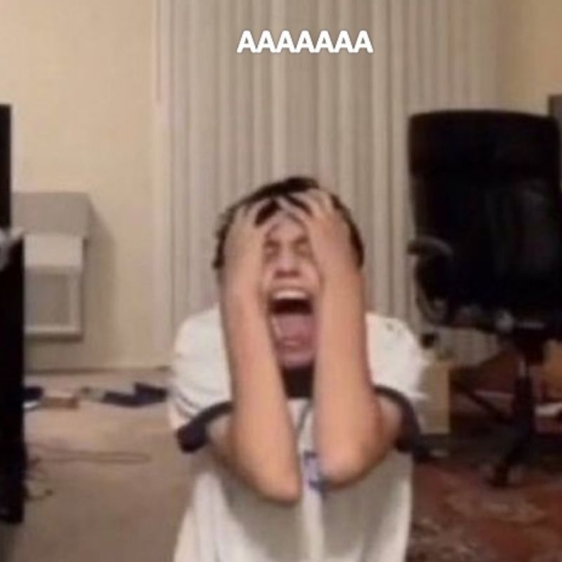 Meme khóc bất lực với vẻ mặt cạn lời