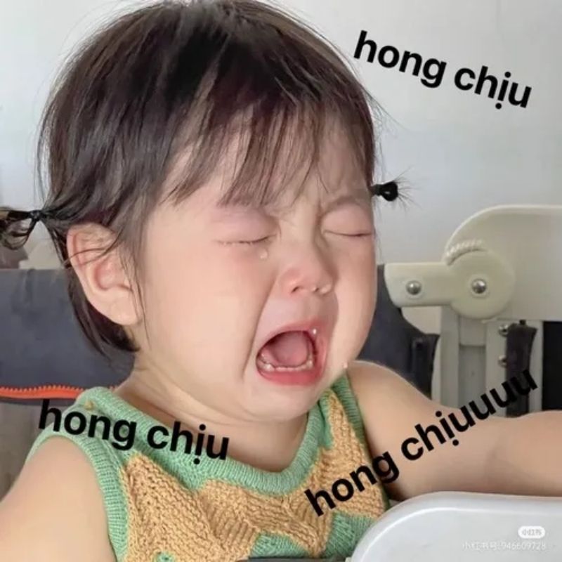 Reaction khóc đáng yêu dùng khi nũng nịu